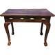 Antique Small Indo-portuguese Teak Two-drawer Writing Table Desk 19th Century