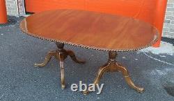 Antique Solid Honduran Mahogany Roped Edge Chippendale Dining Room Table c1900