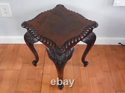 Antique Solid Mahogany Chippendale Style Table Stand