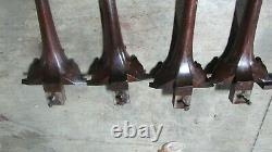 Antique Table Legs Mahogany Chippendale Claw
