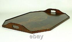 Antique Wood Coffee Table Tray