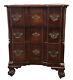 Antique Chippendale Block Front Ball & Claw Bachlors Chest Dresser Fantastic
