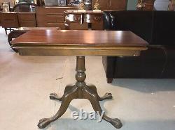 Antique chippendale expandable game table Flawless/ball & Claw Foot Mahogany