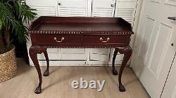 Antique style solid wood side table / desk