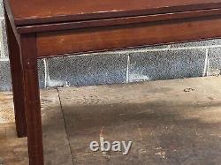 Antique walnut console game table flip top 1800s chippendale style hall table