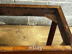 Antique walnut console game table flip top 1800s chippendale style hall table