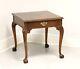 Baker Burl Walnut Banded Chippendale Ball In Claw Side Table
