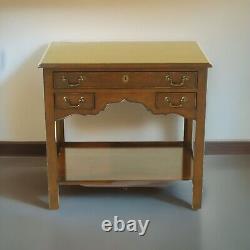 BAKER Milling Road Chippendale Style 3 Drawer Mahogany NightStand Side Table