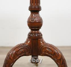 BAKER Stately Homes Collection Round Tilt Top Mahogany Table Claw & Ball Casters