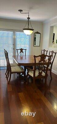 BEAUTIFUL Mahogany Chippendale Dining Table (6 Chairs)