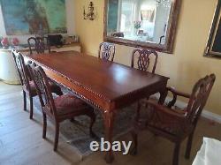 BEAUTIFUL Mahogany Chippendale Dining Table (6 Chairs For Free)- Cost $5000 New