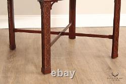 Baker Chinese Chippendale Style Mahogany Side Table