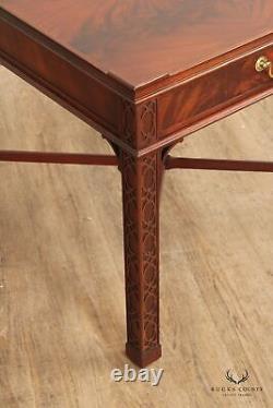 Baker Chinese Chippendale Style Mahogany Side Table