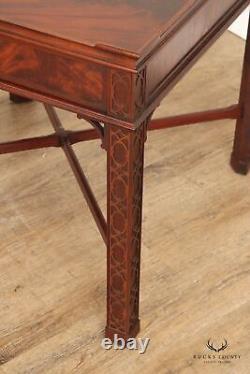 Baker Chinese Chippendale Style Mahogany Side Table