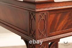 Baker Chinese Chippendale Style Mahogany Side Table