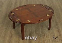 Baker Chippendale Style Mahogany Butlers Coffee Table