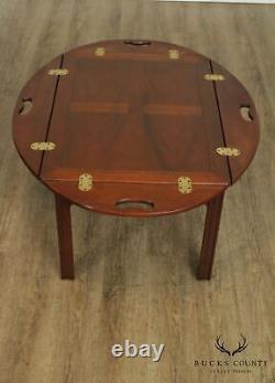 Baker Chippendale Style Mahogany Butlers Coffee Table
