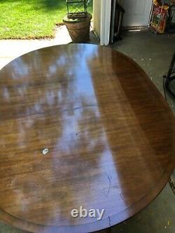 Baker FurnIture Chippendale Banded Extendable Dining Table, vintage