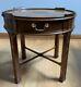 Baker Furniture Chinese Chippendale Carved Mahogany Fretwork Tea, Side Table