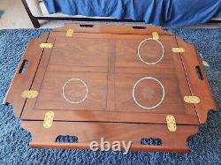 Baker Furniture Chippendale Mahogany Butler's Tray Style Coffee Table