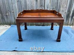 Baker Furniture Chippendale Mahogany Coffee Table