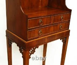 Baker Furniture Chippendale Small Narrow Secretary Writing Desk Entry Table VTG