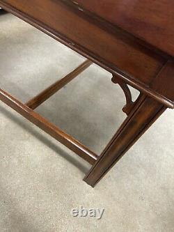 Baker Furniture Co chippendale style Butler's tray Coffee table Brass Hinged Wow