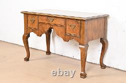 Baker Furniture Georgian Banded Burled Walnut Server or Dressing Table