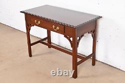 Baker Furniture Georgian Carved Mahogany Writing Desk or Console Table