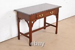 Baker Furniture Georgian Carved Mahogany Writing Desk or Console Table