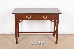 Baker Furniture Georgian Carved Mahogany Writing Desk or Console Table