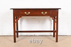 Baker Furniture Georgian Carved Mahogany Writing Desk or Console Table