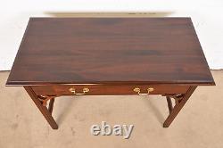 Baker Furniture Georgian Carved Mahogany Writing Desk or Console Table