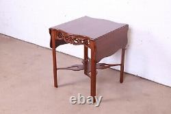 Baker Furniture Historic Charleston Chippendale Carved Mahogany Tea Table