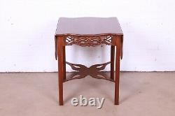 Baker Furniture Historic Charleston Chippendale Carved Mahogany Tea Table
