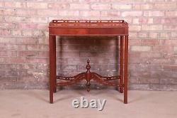 Baker Furniture Historic Charleston Collection Carved Mahogany Tea Table
