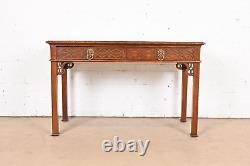 Baker Furniture Historic Charleston Georgian Carved Mahogany Writing Desk