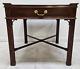 Baker Furniture Mahogany Accent End Table One Drawer Chinese Chippendale