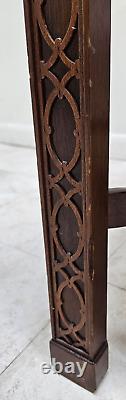 Baker Furniture Mahogany Accent End Table One Drawer Chinese Chippendale