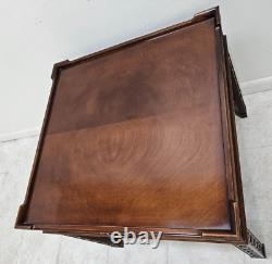 Baker Furniture Mahogany Accent End Table One Drawer Chinese Chippendale