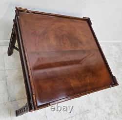 Baker Furniture Mahogany Accent End Table One Drawer Chinese Chippendale