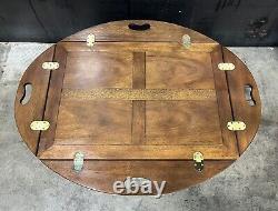 Baker Furniture Mahogany Butler's Tray Style Coffee Table Immaculate Condition