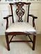 Baker Furniture Mahogany Chippendale Historic Charleston Arm Chair New Upholster