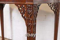 Baker Furniture Stately Homes Collection Carved Mahogany Tea Table, Refinished
