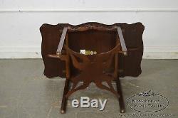 Baker Historic Charleston Collection Mahogany Chippendale Drop Leaf Side Table
