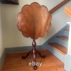 Baker Historic Charleston Collection Mahogany Piecrust Tilt-Top Table