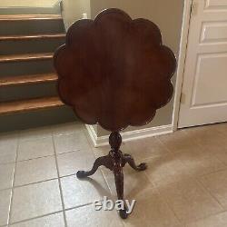 Baker Historic Charleston Collection Mahogany Piecrust Tilt-Top Table