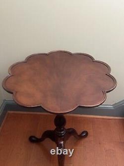 Baker Historic Charleston Collection Mahogany Piecrust Tilt-Top Table