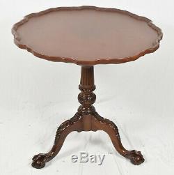 Baker Mahogany Chippendale Tray Tilt Top Tea Table Occasion Table Claw & Ball