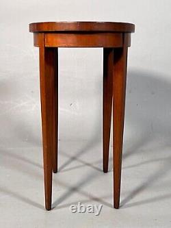 Baker Mahogany Shell Inlaid Kettles Stand Occasional Table Williamsburg Style
